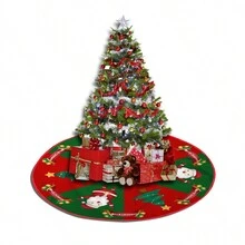 1件聖誕老人樹裙裝飾品,適用於聖誕派對,室內和戶外,桌面樹,聖誕裝飾品 - 彩色 - 查看 2