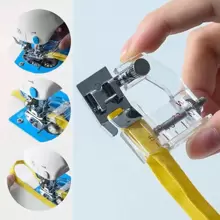 Prensatelas De Encuadernación Con Cinta De Sesgo Para Máquina De Coser Eléctrica Multifunción En El Hogar, Fabricante De Cinta De Sesgo Plegable Ajustable De 0,5-2 Cm
