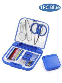 初學者縫製者的完美禮物:1入組便攜迷你縫紉工具包,折疊式,diy縫紉用品和旅行者和緊急衣物修補用品 - 寶藍色 - 查看 6