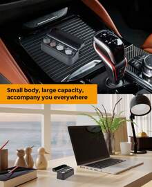 JOYTUTUS Coin Holder For Car Change Organizer Universal Storage Coin Money Dispenser Compatible With Most Car Trucks Accessories(1 Pack) - Black - View 3