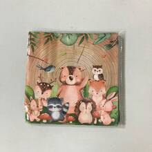 20 cái/túi Creative Buổi tiệc Khăn giấy Đối với Nhà  Sử dụng - màu nâu - Xem 2