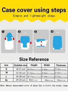 Luggage Cover Travel Case Cover For 18 To 32 Inch Luggage Protector Cases Fashion Graphic Pattern For Men Women Business Outdoor Travel Accessories Polyester Suitcase Elastic Dust Covers Student Back To School Stuff Bag For School School Accessories - Blue - View 2