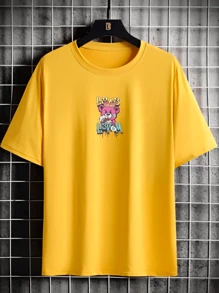 Men T-Shirts - 黃色 - 查看 2