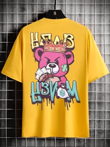 Men T-Shirts - 黃色 - 查看 1