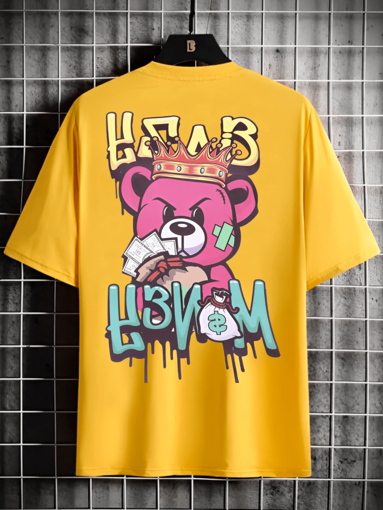 Men T-Shirts - 黃色 - 查看 1