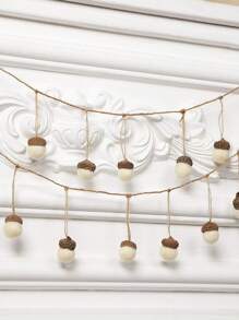 White Felt Acorn Ornaments Fall Hanging Ornaments 6/10/12/24Pieces Felt Acorn Garland For Tree Farmhouse Acorn Room Woodland Party Decor For Fall Christmas - White - View 6