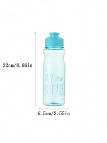 1只550毫升粉色pet水瓶,字母圖形的運動健身便攜式水杯,適用於在家或旅行期間戶外使用 - 粉色 - 查看 4