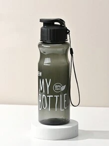 1只550毫升粉色pet水瓶,字母圖形的運動健身便攜式水杯,適用於在家或旅行期間戶外使用 - 粉色 - 查看 3