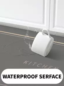 1pc  Style Light Gray Anti-Fatigue Kitchen Floor Mat Made Of Pu Material, Shockproof, Easy To Clean, Gentle On Feet, Relieves Pressure, Scratch-Resistant, Waterproof Home Bathroom Decor Bath Rug Floor Carpet Outdoor Rug Door Mat Fall Decor Bathroom Accessories Back To School Entryway Decor - Light Grey - View 7