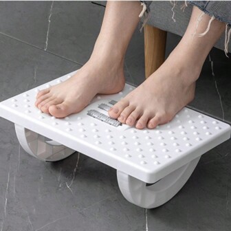 1pc Office Footrest Stool With Anti-leg-crossing Design