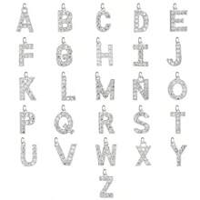 1pc Classic Silver Letter Pendant Necklace, For Women - Silver - View 5