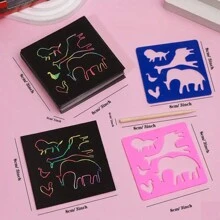 100pcs Rainbow Scratch Art Set - Diy Children And Adults Christmas Toy Gift Set