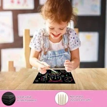 100pcs Rainbow Scratch Art Set - Diy Children And Adults Christmas Toy Gift Set