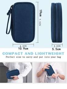 1入組素色數據綫收納袋 - 藏蓝色 - 查看 8