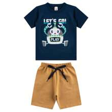 Kit 6 Peças Infantil Juvenil Menino Verão Roupa Calor 4 Conjunto Masculino Tamanhos 1 a 16 anos - Multicolorido - Visão 5