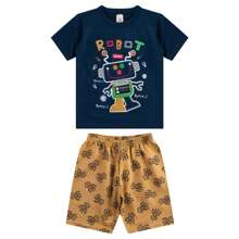 Kit 6 Peças Infantil Juvenil Menino Verão Roupa Calor 4 Conjunto Masculino Tamanhos 1 a 16 anos - Multicolorido - Visão 9