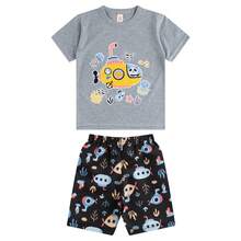 Kit 6 Peças Infantil Juvenil Menino Verão Roupa Calor 4 Conjunto Masculino Tamanhos 1 a 16 anos - Multicolorido - Visão 7