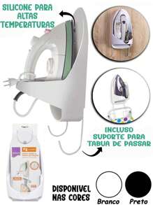 Suporte Para Ferro E Tábua De Passar Roupas De Parede Secalux - Branco - Visão 1