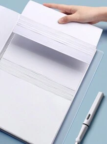 ملف تجليد A4 بسعة 60/40/20 صفحة لجمع الشهادات والإيصالات، نصف شفاف، غلاف مصنوع من ورق كرتوني عشوائي،مناسب لموسيقى الأوراق والعودة إلى المدرسة وأدوات المدرسة - وردي - مشاهدة 4