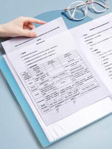 ملف تجليد A4 بسعة 60/40/20 صفحة لجمع الشهادات والإيصالات، نصف شفاف، غلاف مصنوع من ورق كرتوني عشوائي،مناسب لموسيقى الأوراق والعودة إلى المدرسة وأدوات المدرسة - وردي - مشاهدة 5