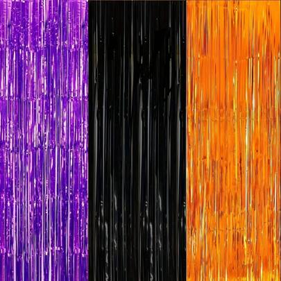 3pcs Halloween Rain Curtain