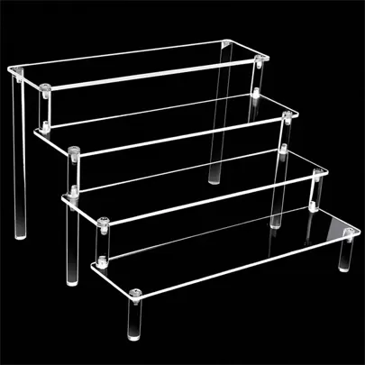 Acrylic Display Stand, 3/4/5 Tier Transparent Perfume Organizer Acrylic Display Shelf,For Holiday Beach, Bathroom Collection, Bedroom Collection, Large Capacity