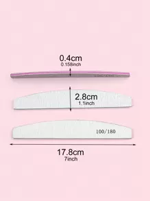 NailShine 10 Stück Halbmond 100/180 Körnung Nagelfeilen doppelseitig Nagelfeilen waschbar wiederverwendbar Nagelpolierer Maniküre Werkzeuge für natürliche Nägel, Acrylnägel, Verwendung Zuhause und im Salon, Nagelbedarf, Nagelwerkzeuge, Nail Art Werkzeuge, Schulbeginn, Nägel, Nagelwerkzeuge für Aufklebe-Nägel