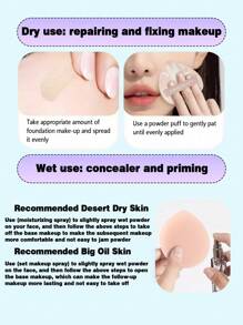 2 piezas de borlas de caramelo suaves y que no se deshacen. Hechas de esponja de alta densidad, proporcionan una textura perfecta para la aplicación de maquillaje. Su diseño las hace ideales tanto para uso seco como húmedo. Fáciles de llevar durante los viajes, maquillaje, económicas, decoración de habitaciones, tocador, viajes, dormitorio, accesorios de maquillaje, borla, difuminador de maquillaje, borla de polvo, esponja de maquillaje - Rosa Pálido - Ver 2