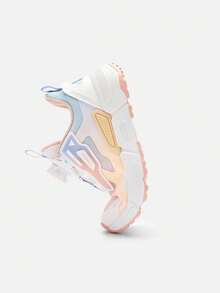 Balabala 1 par de zapatillas deportivas para niñas con hebilla giratoria y diseño cromático, parte superior de malla transpirable antideslizante y resistente al desgaste, adecuadas para todas las estaciones - Multicolor - Ver 10