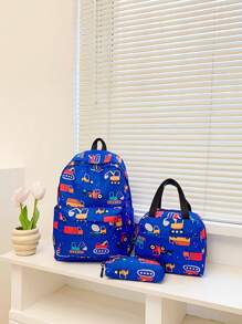 3pcs set  School Bags for Girls Schoolbag Large Capacity Boys Printing School Backpack Set Rucksack Bagpack Kids Cute Book Bags