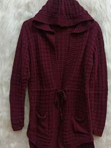 Women Knit Tops - Màu Đỏ Sâu - Xem 2