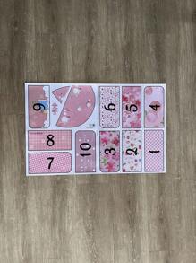 2 件花卉和数字图案地板贴纸复活节 - 彩色 - 查看 7