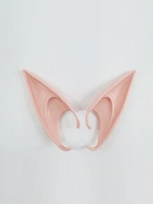 12cm Longer Elf Ear Shaped Cosplay Props, Silicone Material Halloween - Baby Pink - View 2
