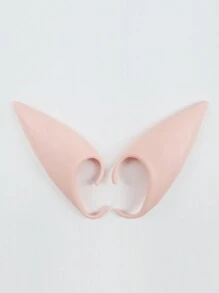 12cm Longer Elf Ear Shaped Cosplay Props, Silicone Material Halloween - Baby Pink - View 3