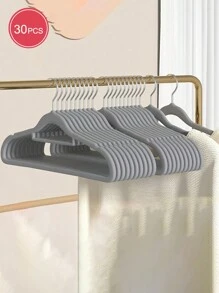 50 Móc treo quần áo chống trượt, Móc treo khô/ướt dùng cho gia đình, ký túc xá, đồ trang trí bền và tiết kiệm không gian, đồ trang trí mùa thu, đồ trang trí lễ hội, đồ trang trí phòng, đồ trang trí nhà, đồ trang trí mùa thu, đồ trang trí phòng ngủ - Xám - Xem 2