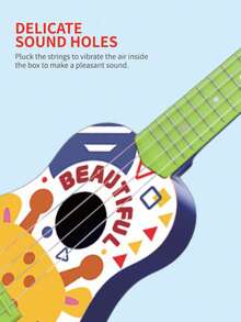 18 pulgadas 6 cuerdas rock con dibujos animados guitarra con acero ( al azar entrega ) - Multicolor - Ver 6