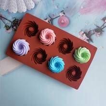 1 个迷你烤盘、8 腔传统蛋糕模具、布丁模具、糕点模具、用于制作凹槽管状蛋糕、翻糖模具、翻糖糊模具、烘焙工具、厨房小工具、厨房配件、家庭厨房用品 - 紅木色 - 查看 6