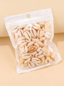 1 gói Màu sắc tùy ý & Tự nhiên Vỏ sò DIY Làm đồ trang sức Phụ kiện Không có Hố - Màu be - Xem 3