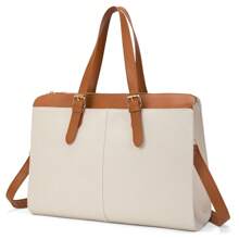 Laptop Tote Bag For Women, Laptop Purse Bag 15.6 Inch Computer Bag, Work Tote Bag Briefcase Business Handbags Valentines Gift - 杏色 - 查看 1