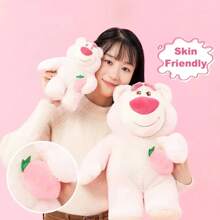 Miniso Pixar Lotso Series Doll-Strawberry Bear No. 14 Plush Doll Toy Pillow Birthday Gift (Light Pink) - Baby Pink - View 3
