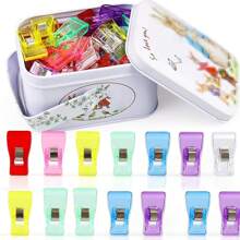 5pcs/set Colorful Sewing Clips, For Different Colored Quilt Clips, Used For Sewing And Quilting, Fabric Sewing Binding Craft Clips, Bag Clips, Sewing Tools(random Color Without Box) - 5 - View 1