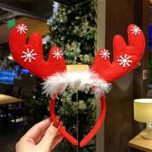 中老年雙頭髮箍,聖誕新年裝飾 - 珊瑚橙 - 查看 5