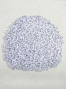 100-500 piezas Pulsera multicolor cuentas redondas para la fabricación de joyas de bricolaje con al azar mixto número & colores - Blanco - Ver 4