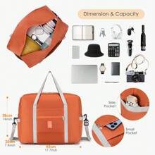 45x36x20艙內行李袋瑞安折疊旅行手提行李小型底下置物輕便手提包 - 橘色 - 查看 5