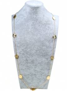 1件长款花朵流苏毛衣链，女士项链，适合日常佩戴，个性风格饰品，生日礼物，闺蜜礼物 - 白色 - 查看 7