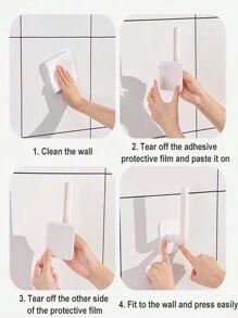 1pc Simple White Tissue Box Holder Storage Rack For Bathroom, Toilet - White - View 5