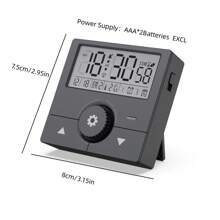 Kitchen Electronic Timer Student Timer With Vibration Alarm Clock Countdown Timer Time Management Timer 1pc - White - View 9