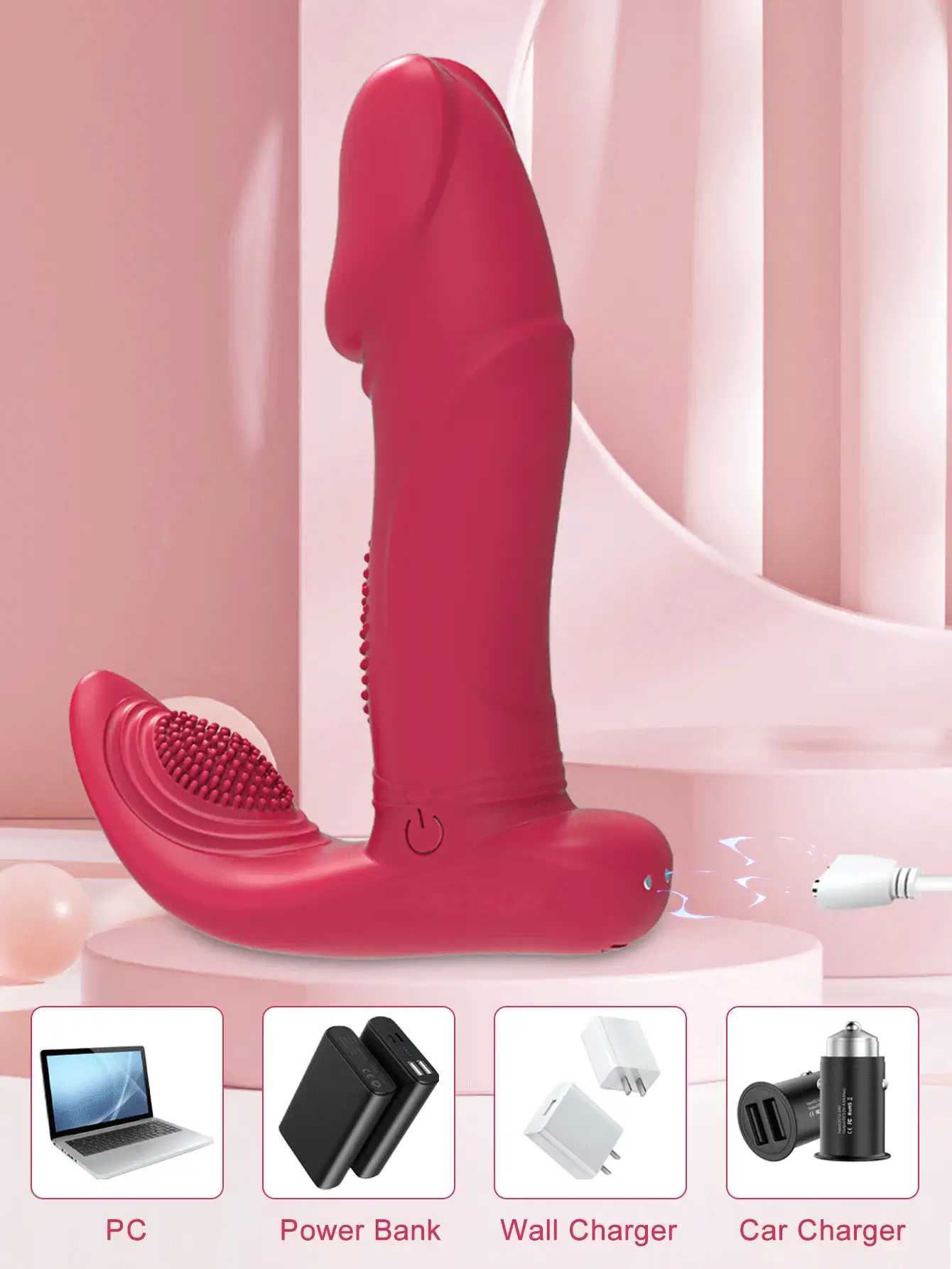 Vibrador portátil para mujer: Consoladores portátiles, Vibradores de clítoris y punto G, Estimulador versátil, Vibradores potentes, Vibrador silencioso con mando a distancia resistente al agua, Consoladores y vibradores para momentos íntimos y placenteros