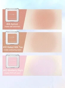 JUDYDOLL Peach Blush, Eye Shadow, Highlighter & Contour Palette, Matte Purple, Blue, Apricot Powder Blush, Suitable For Beginners, Self-Use, Gifts, Party Makeup, Niche New Products, Different From Others, Gifts For Friends, Girlfriends, Wedding Essential, Wedding Guests, Singles Party, Elegant Makeup, Natural Campus Makeup, Sweet Makeup, Bloody Makeup, Date Makeup - 粉色 - 查看 7