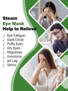 10pcs Lavender Scented Steam Eye Masks - Purple - View 3